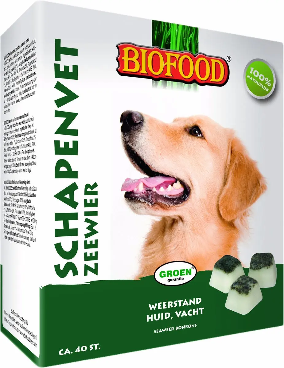 BF Petfood Biofood Schapenvet Maxi Bonbons Zeewier 250g