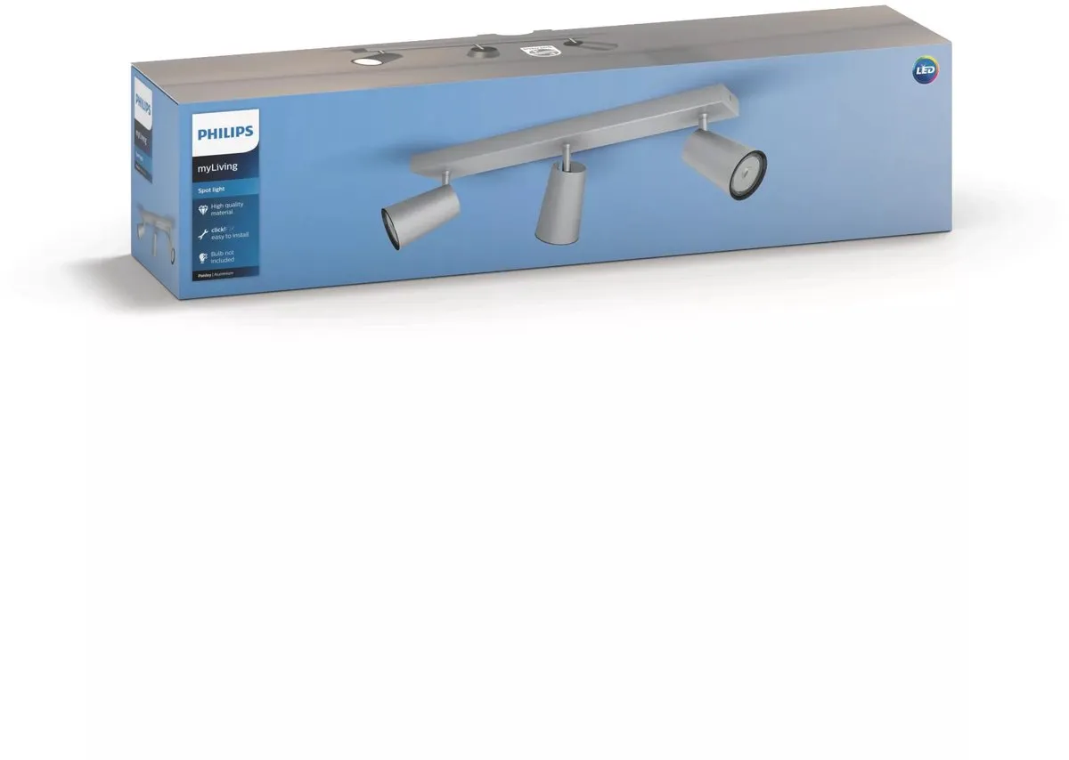 Philips Paisley Opbouwspot 3-lichts - Aluminium