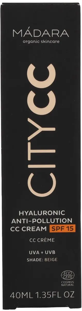 MÁDARA City CC Hyaluron Anti-Pollution CC Cream SPF 15 - 40ml