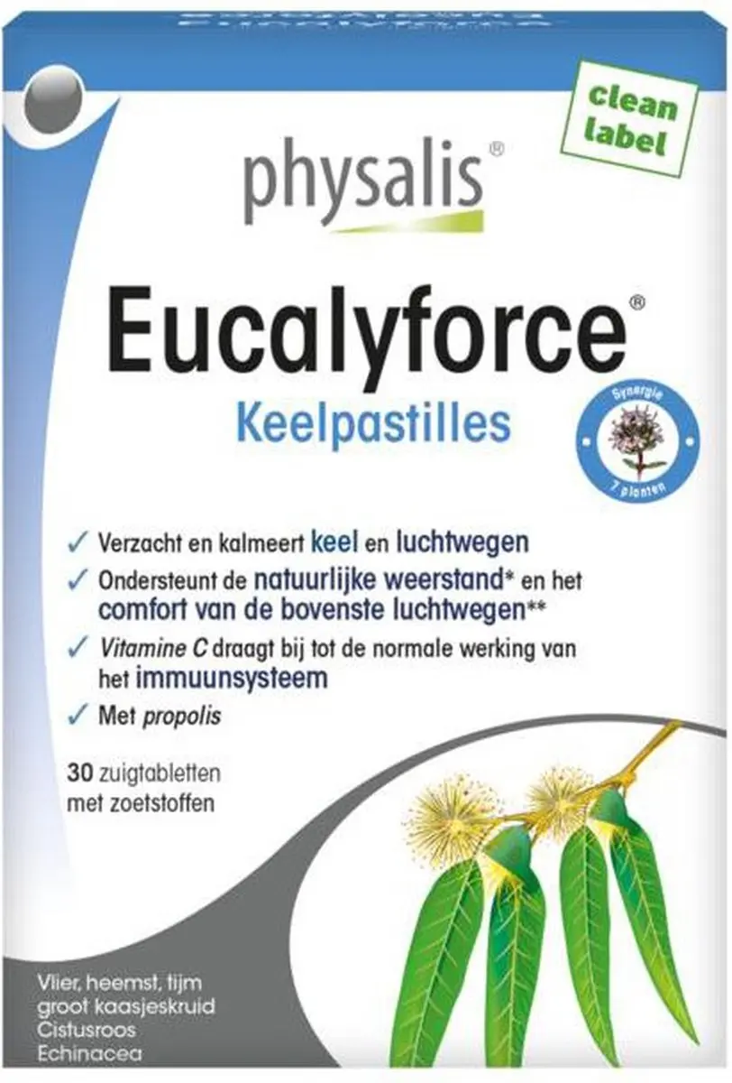 Physalis Eucalyforce Keelpastilles 30 Stuks