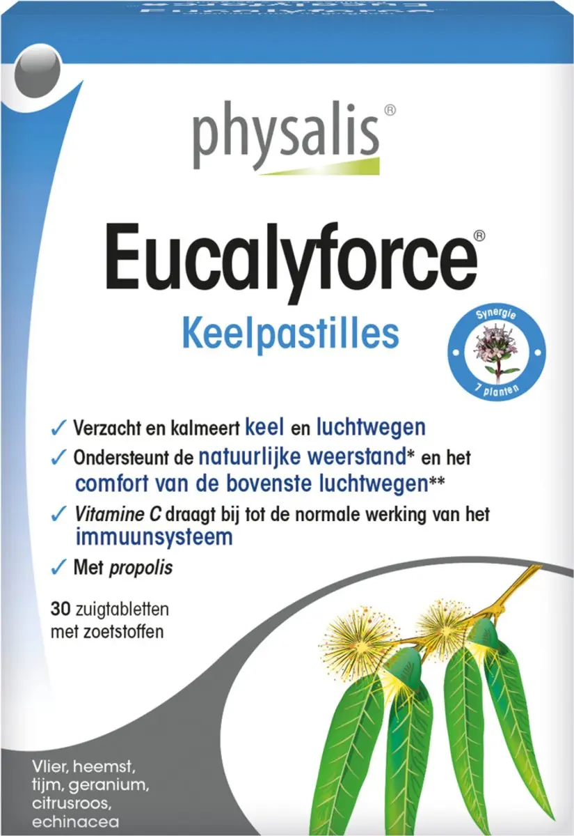 Physalis Eucalyforce Keelpastilles 30 Stuks