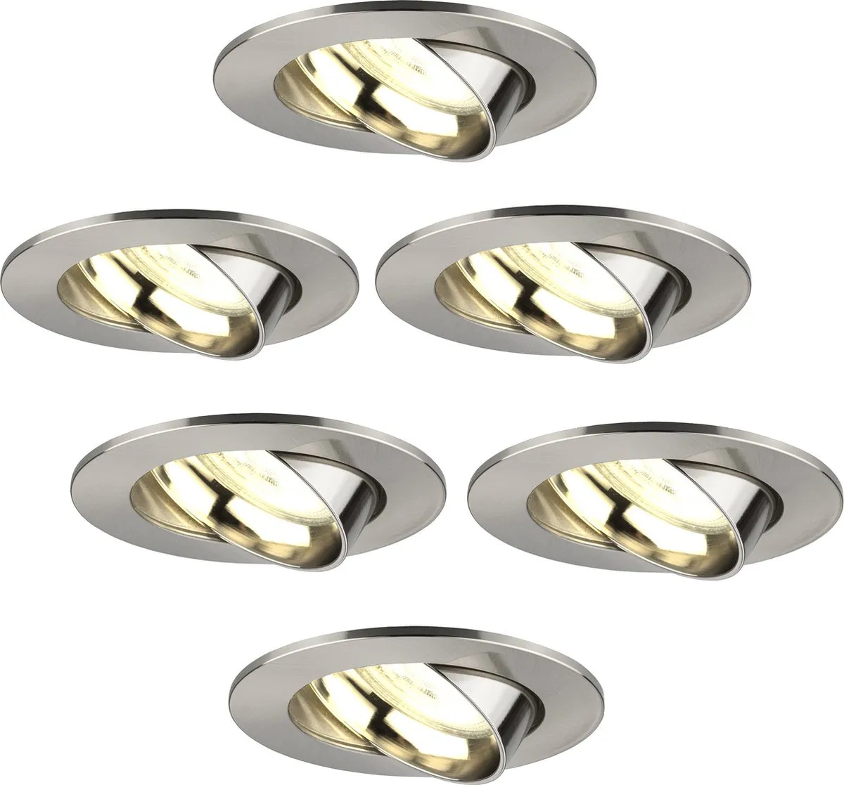 Ledvion 6X Inbouwspot Rio RVS