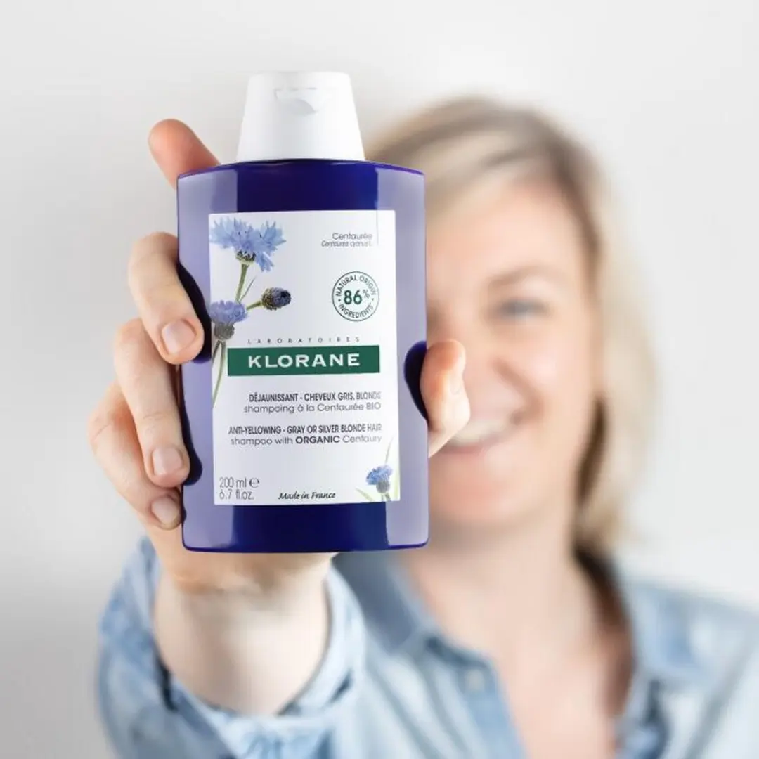 Klorane Haar Centaurée Anti-Yellow Shampoo 200ml - Wit/Grijs