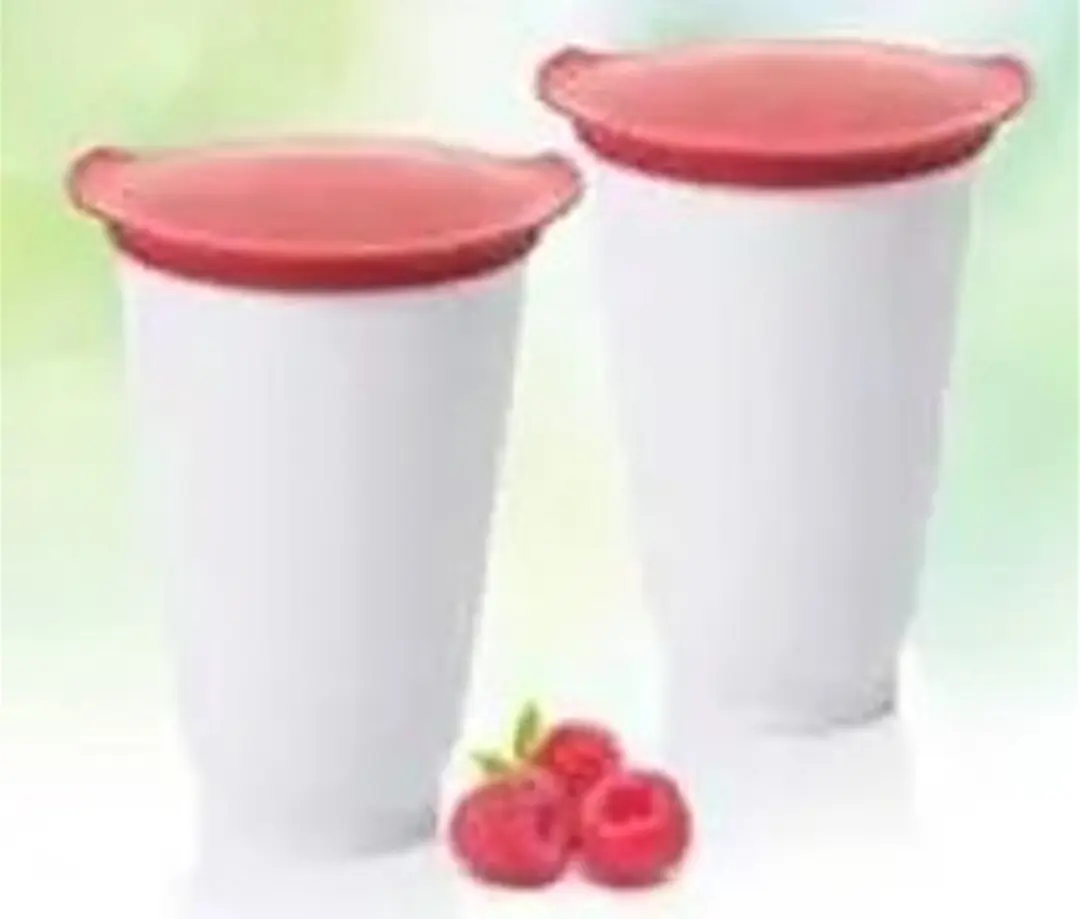 Tupperware allegra kommenset van 2 (rood & wit)