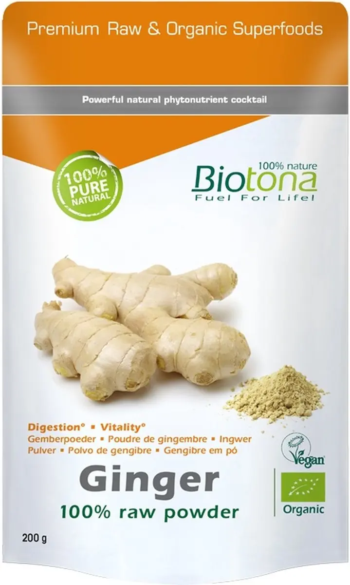 Biotona Ginger raw powder bio 200 Gram