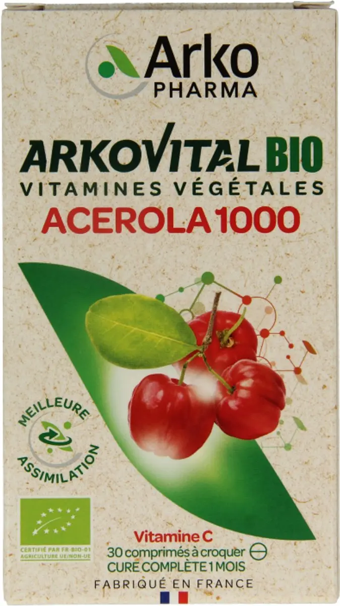 Arkopharma Arkovital Acerola 1000 Kauwtabletten - 30 Stuks