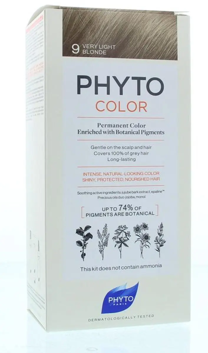 Phyto PhytoColor 9-rubio Permanent Haarkleur 110ml - Zeer Licht Blond