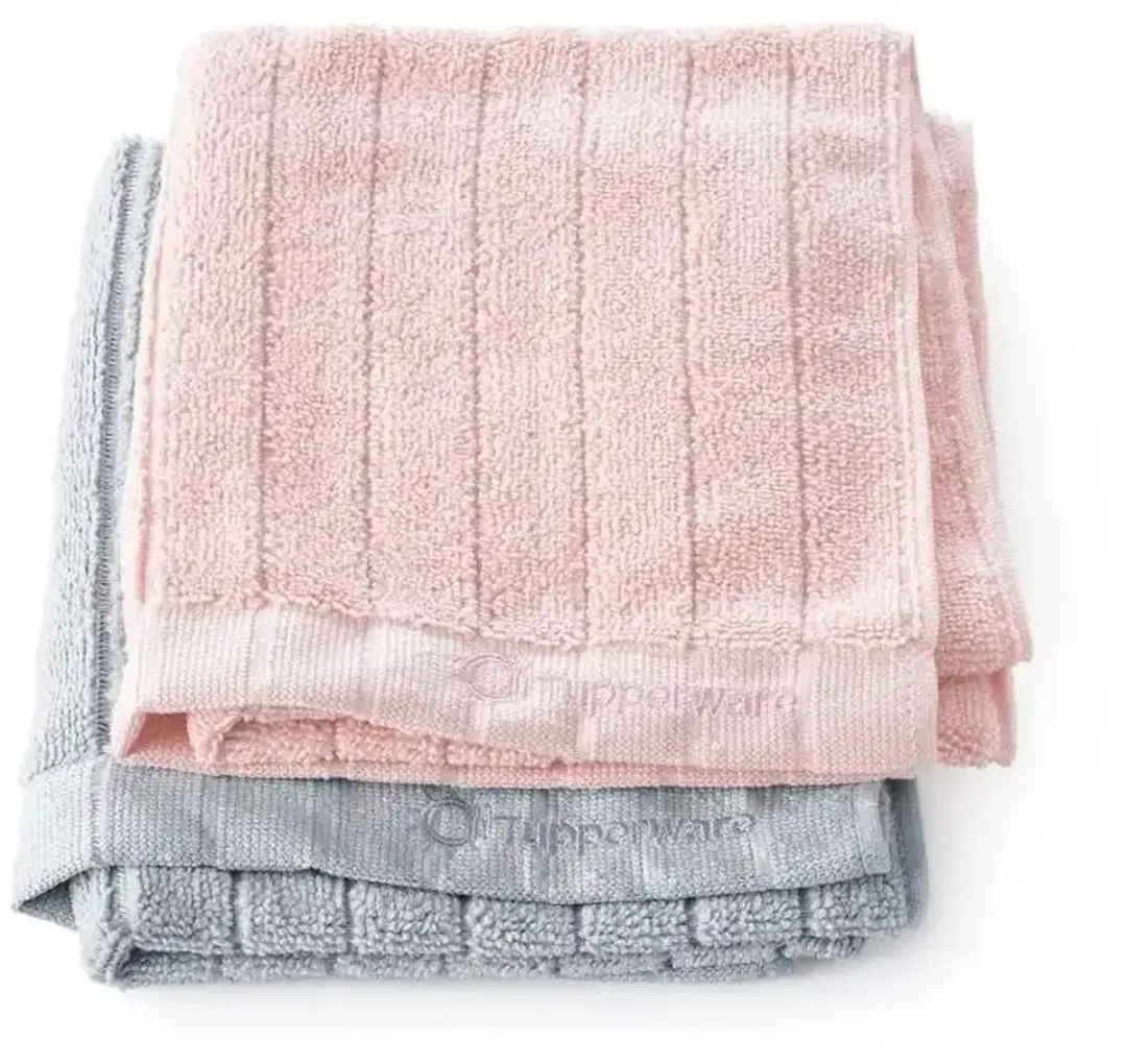 Tupperware Droogdoek 2 stuks 1xGrijs, 1xRoze