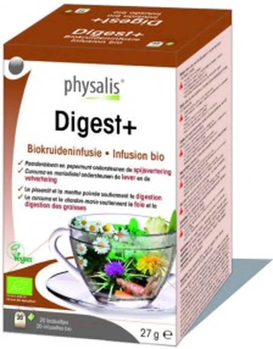 Physalis Biologische Theezakjes Digest+ 20 Stuks