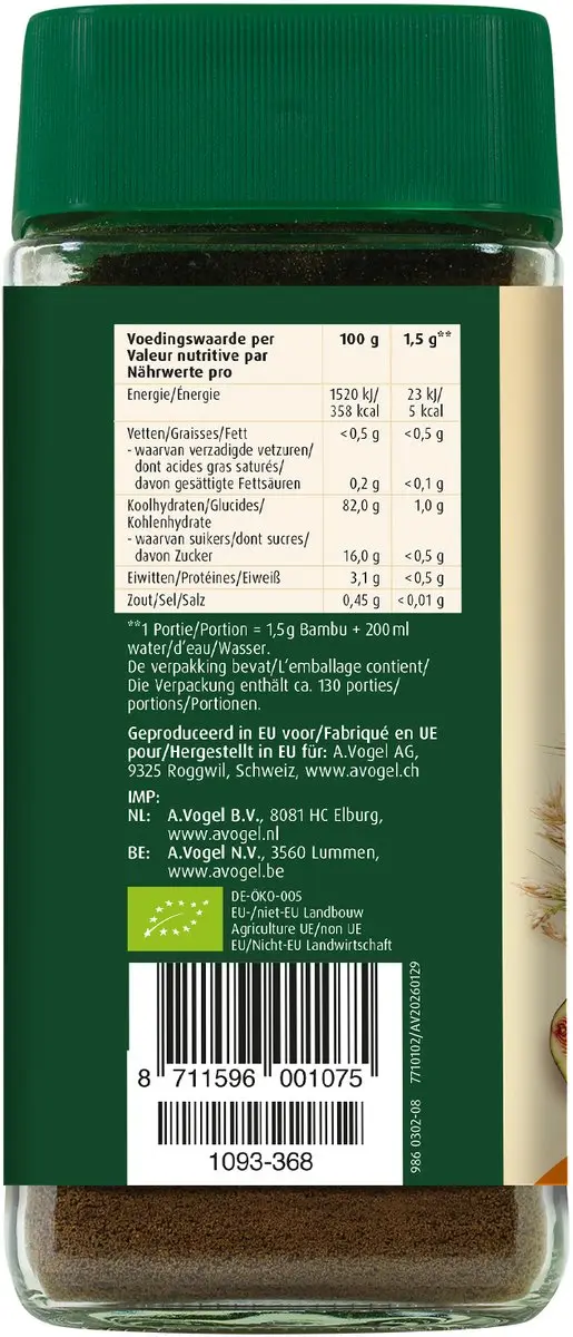 A.Vogel Bambu Eko Koffievervanger 200g