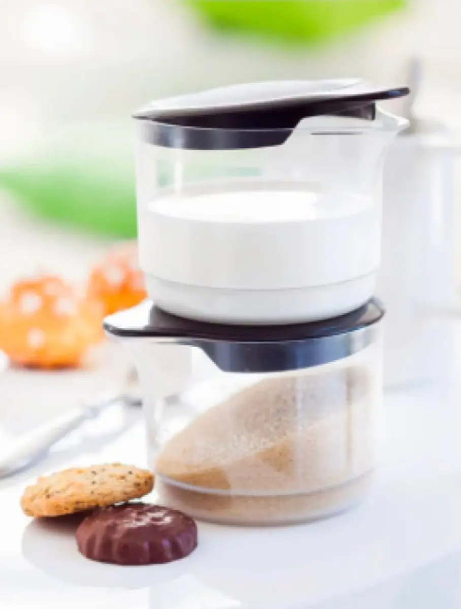 Tupperware Suiker/melk kannetje 2x