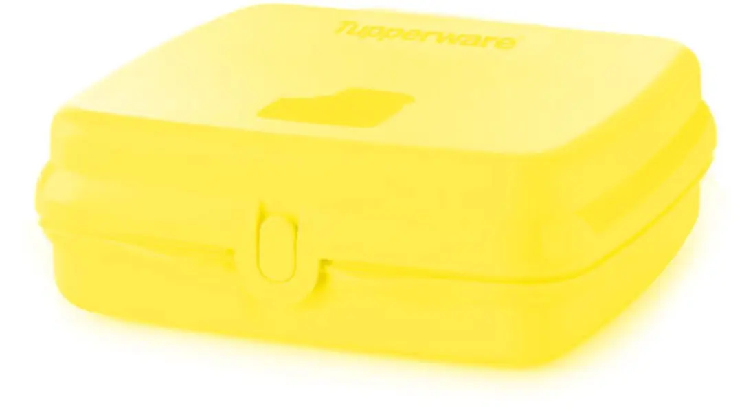 Tupperware Eco Sandwichdoos Vierkant Geel