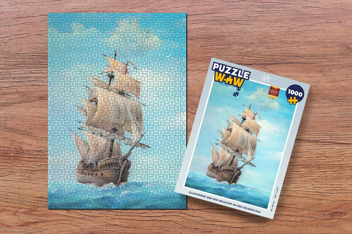 PuzzleWow Zeilschip Legpuzzel 1000 Stuks - Multicolor