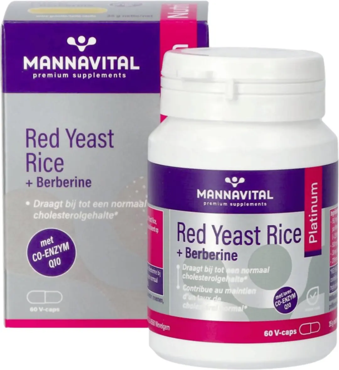 Mannavital Red Yeast Rice + Berberine 60 Capsules