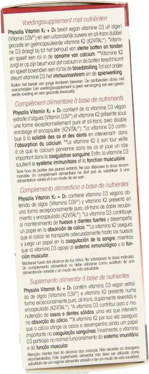 Physalis Vitamin K2 & D3 60 Tabletten