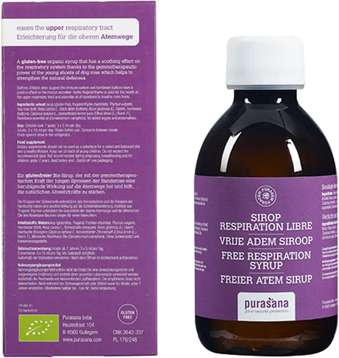 Purasana Puragem Vrije Adem Siroop Bio 200ml