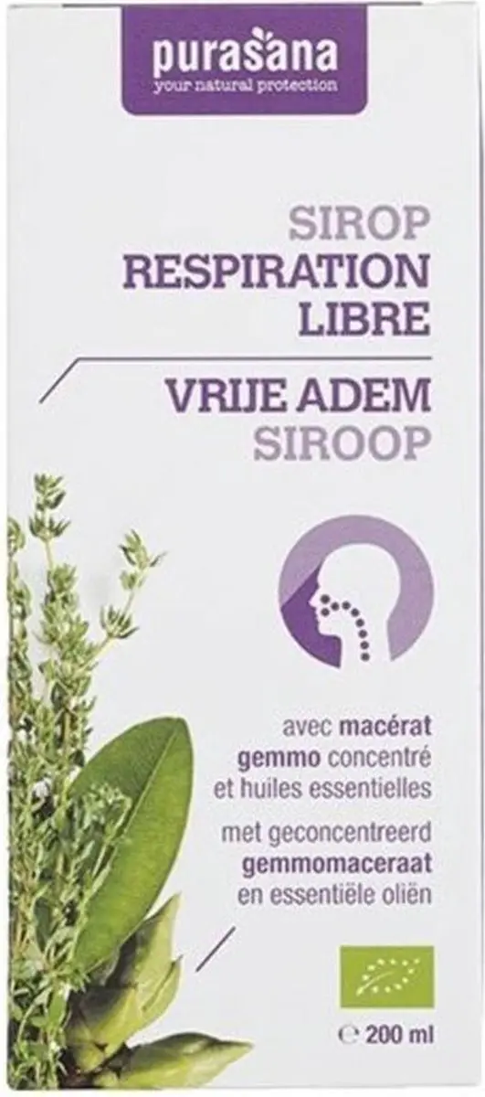 Purasana Puragem Vrije Adem Siroop Bio 200ml
