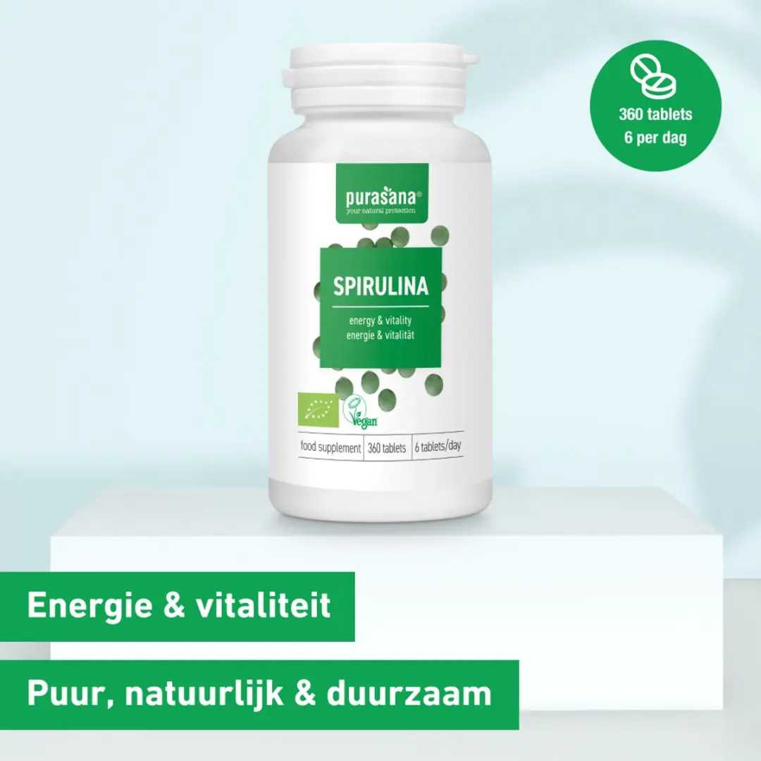 Purasana Bio Spirulina Tabletten 360g - afbeelding 3 van 6