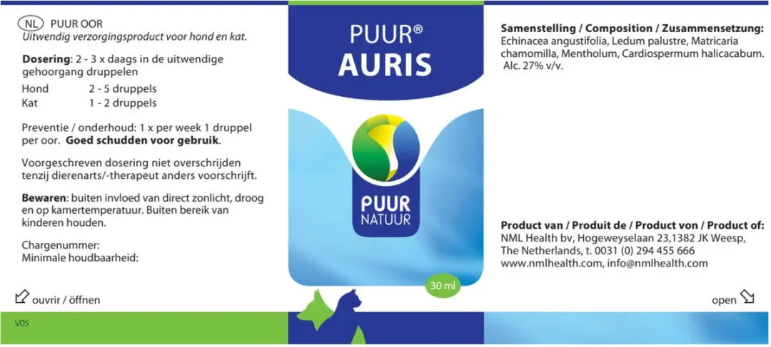 Puur Auris Natuurlijke Hondensnacks 30ml