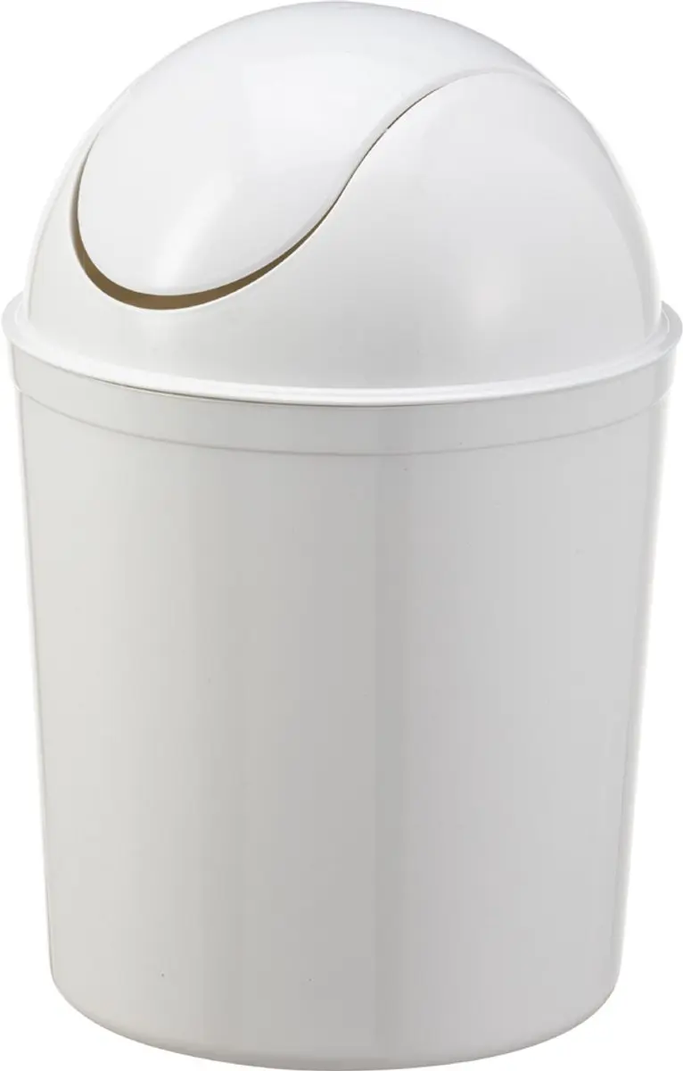 plast team afvalbak met swingdeksel, 5 liter, wit
