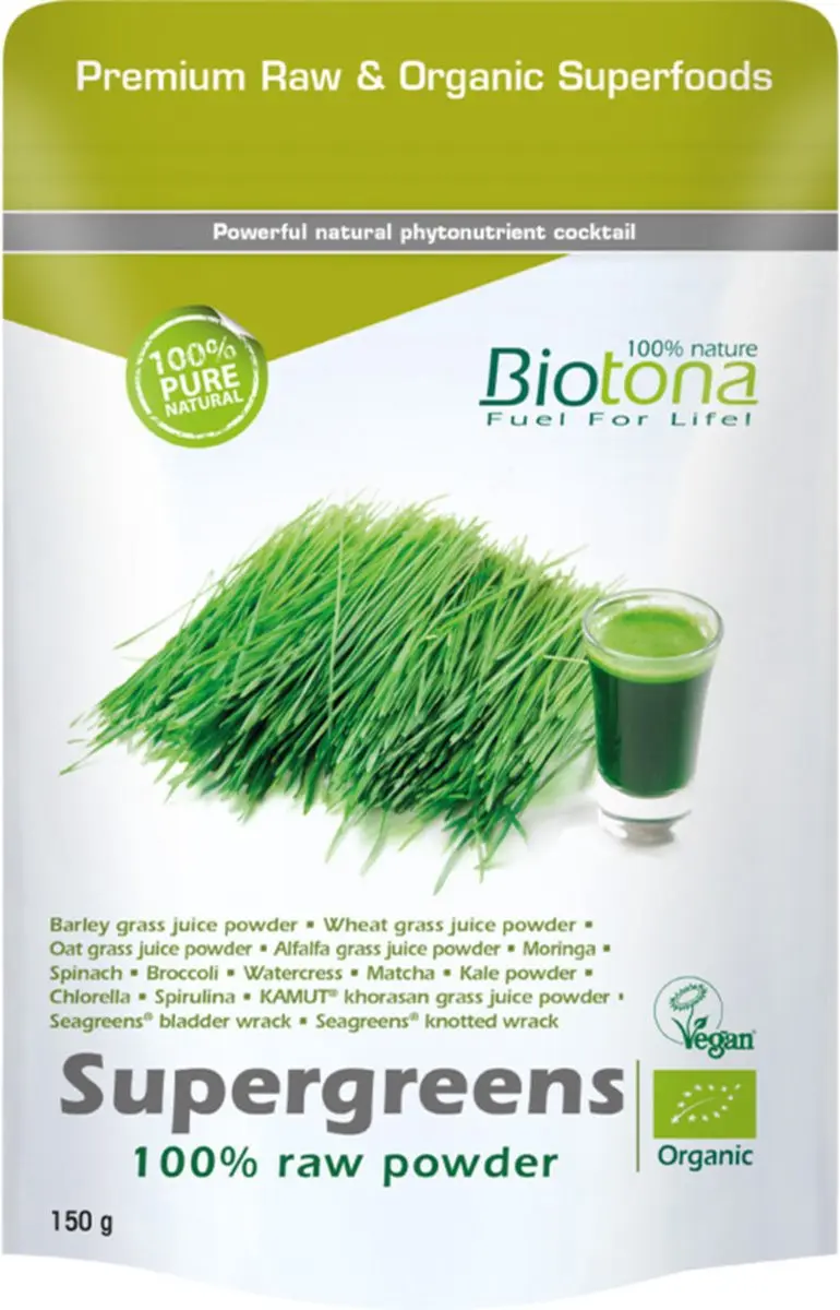 Biotona Supergreens raw powder bio 150 Gram