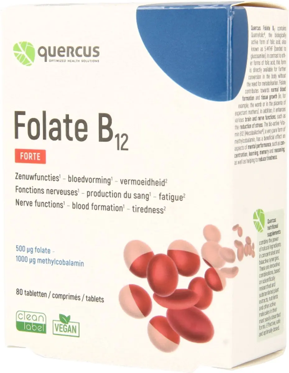 Quercus Folate B12 80 Tabletten