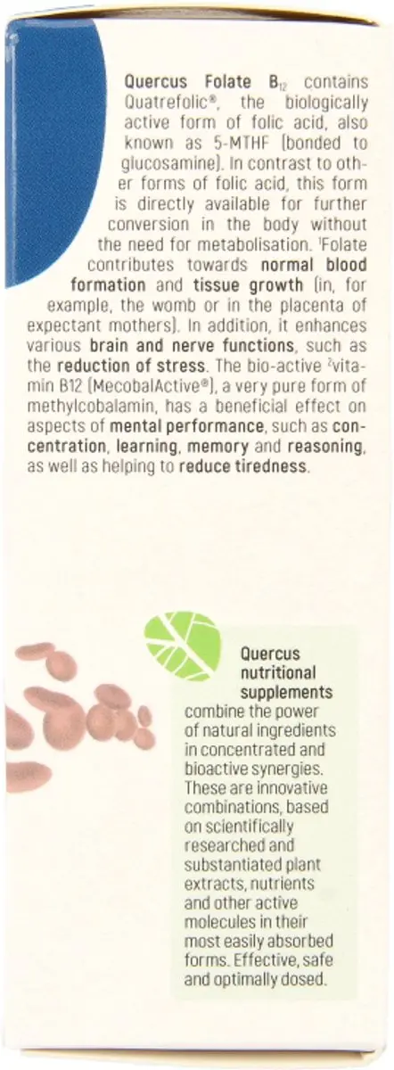 Quercus Folate B12 80 Tabletten