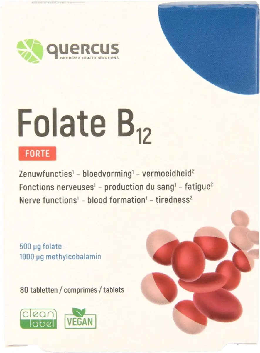 Quercus Folate B12 80 Tabletten