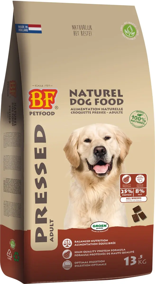 BF Petfood Biofood Vleesbrok Geperst 13.5 KG