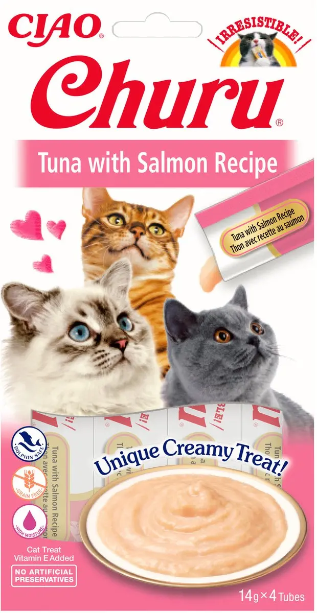 Inaba Churu Purée Tonijn & Zalm Kattensnack