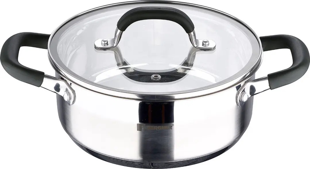 Bergner Midnight RVS Kookpan met Deksel
