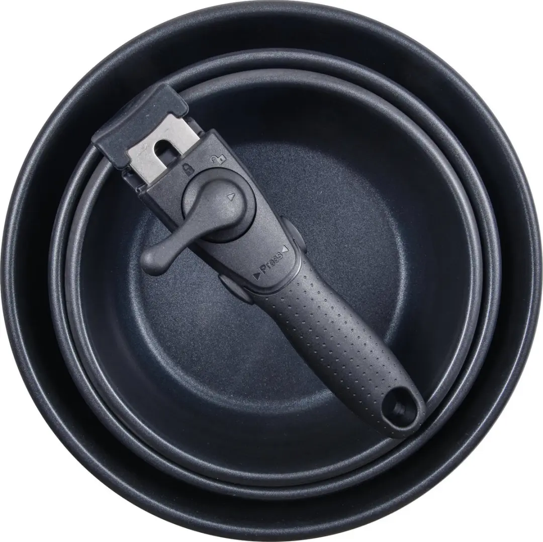 Bergner Click&Cook Pannenset 18/20/24cm - 3 Stuks - Roestvrij staal