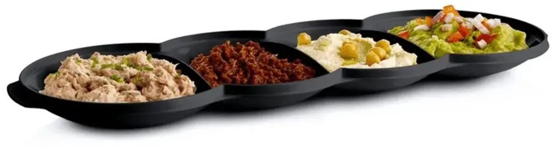 Tupperware Allegra Tapasschaal Laag Zwart