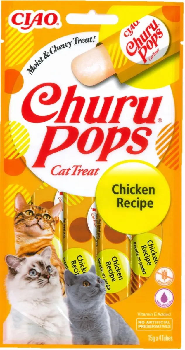 Inaba Churu Pops Kip - 4 Zakjes 15g