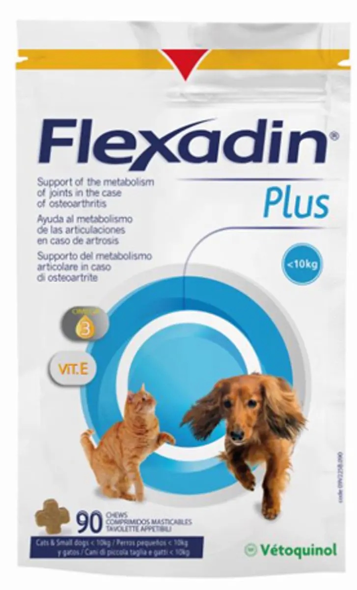 Flexadin Plus Gewrichtssupplement Kleine Hond en Kat - 90 Brokjes