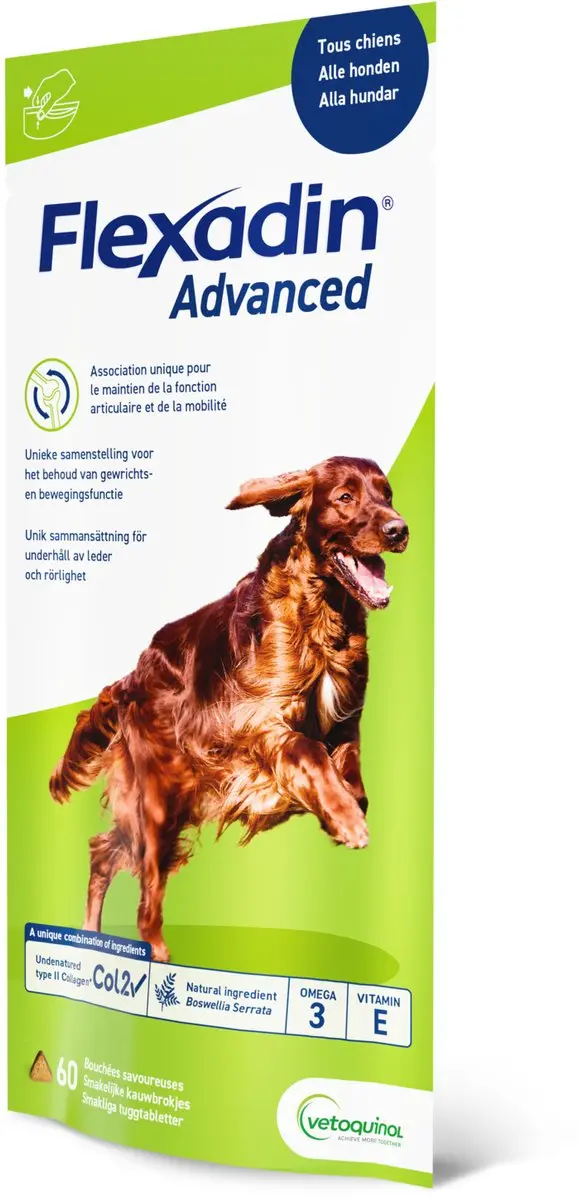 Flexadin Advanced Hond Gewrichtsbrokjes 60 Stuks