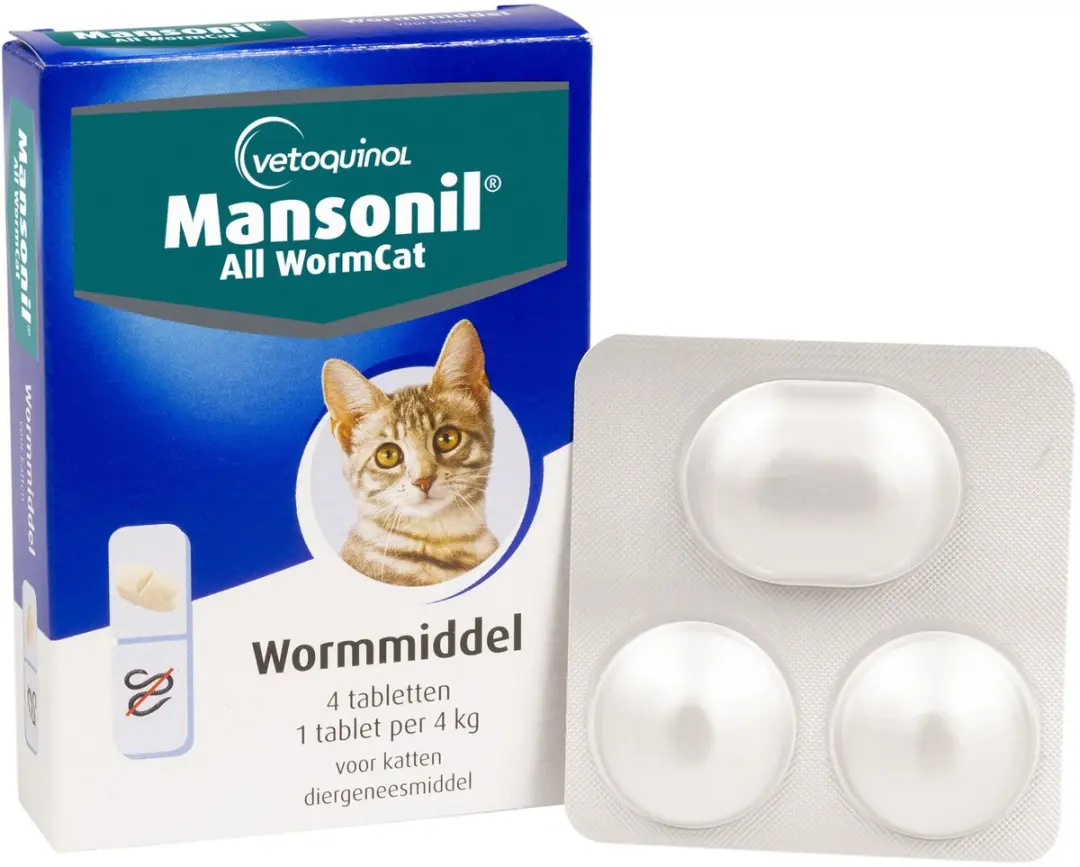 Mansonil All Worm Kat Ontworming - 4 Tabletten - afbeelding 3 van 6