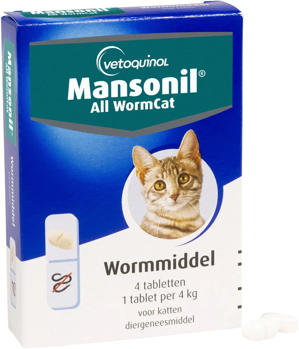 Mansonil All Worm Kat Ontworming - 4 Tabletten - afbeelding 2 van 6