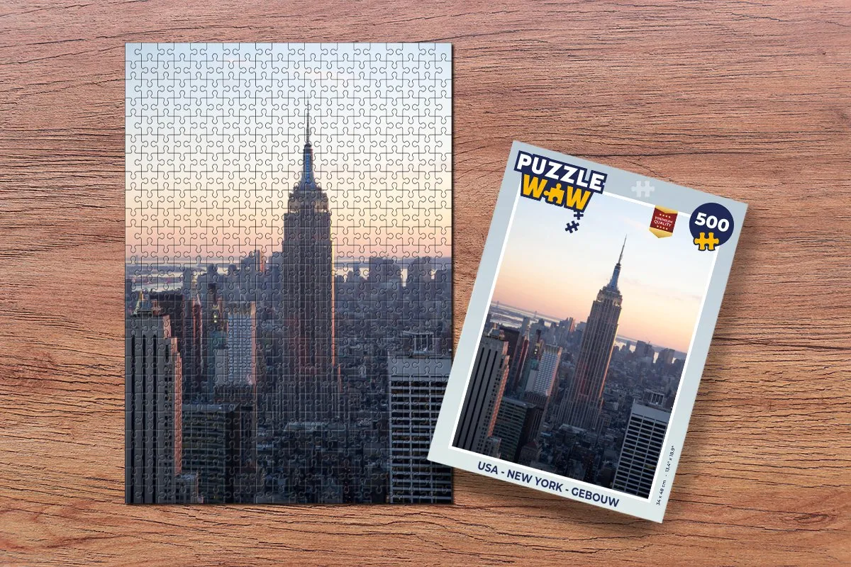 PuzzleWow New York Gebouw Legpuzzel 500 Stuks - Multicolor