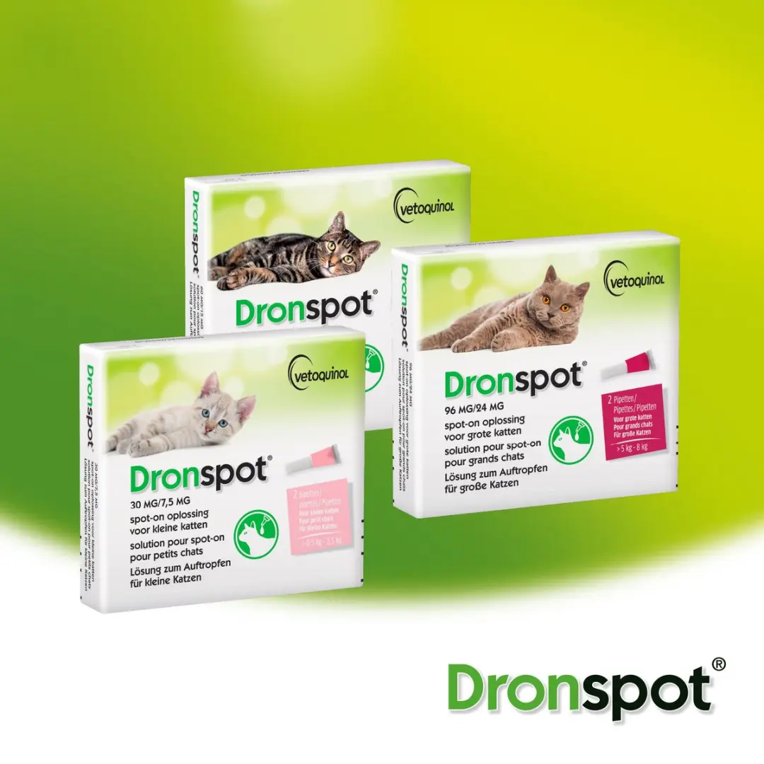 Dronspot Spot On Ontwormingsmiddel Kat 30mg - 2 Pipetten
