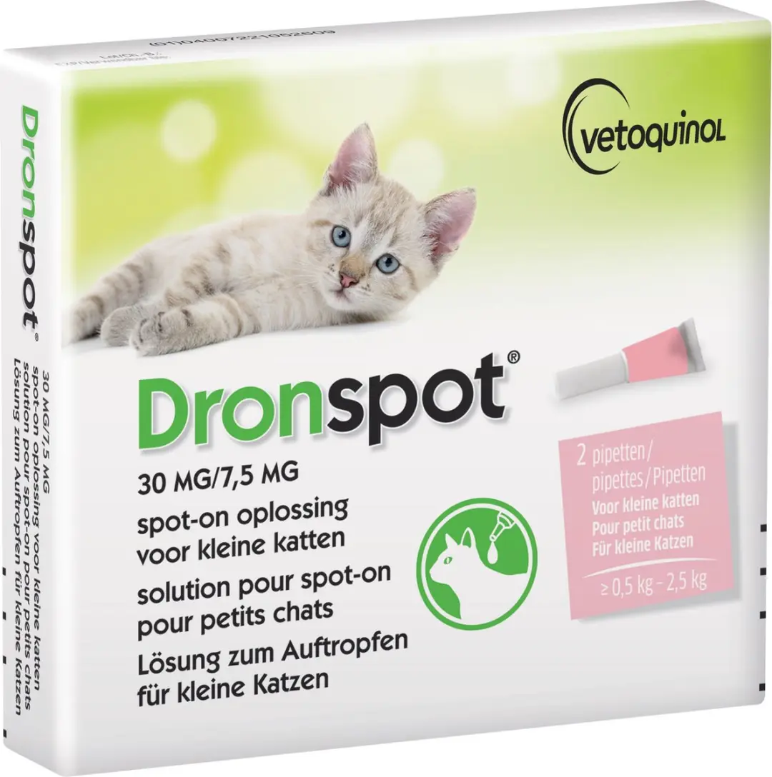 Dronspot Spot On Ontwormingsmiddel Kat 30mg