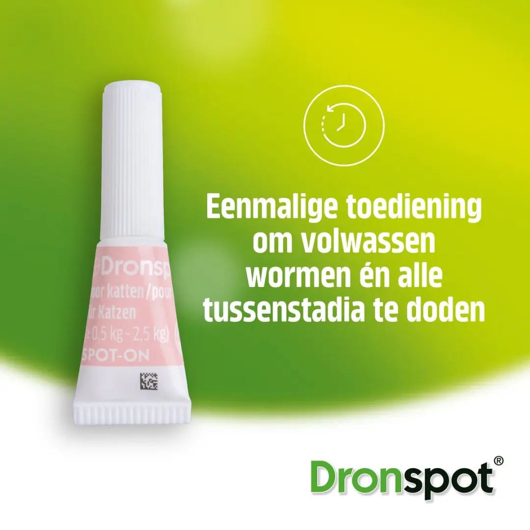 Dronspot Spot On Ontwormingsmiddel Kat 30mg - 2 Pipetten