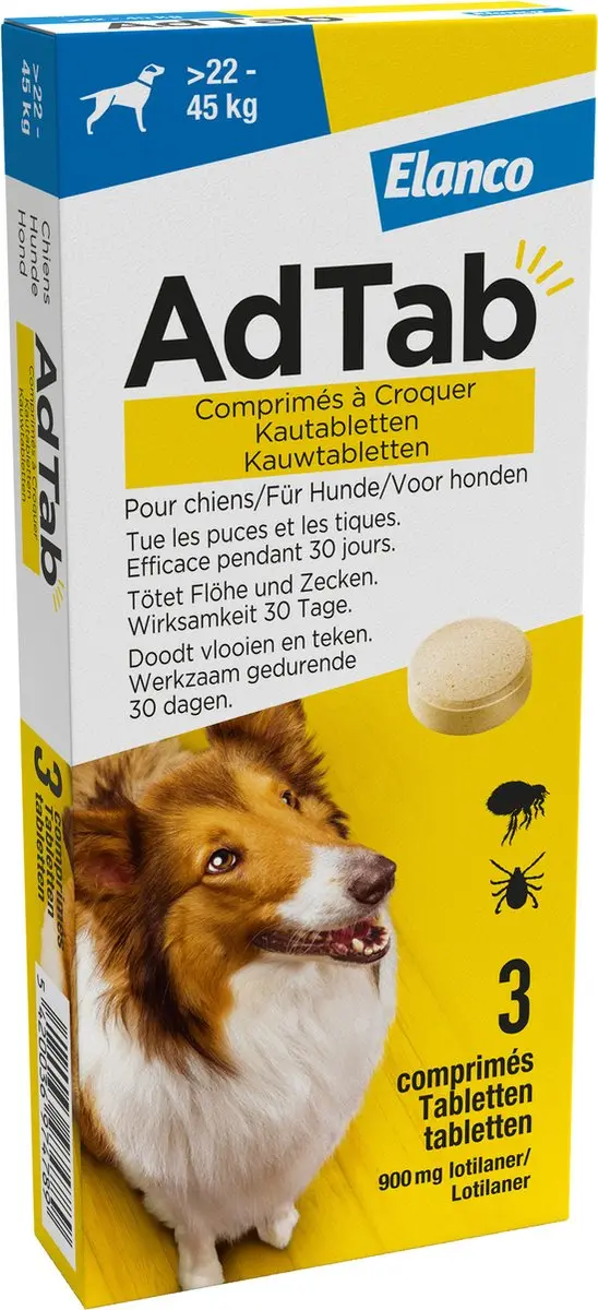Adtab Kauwtablet Voor Honden 22-45 kg