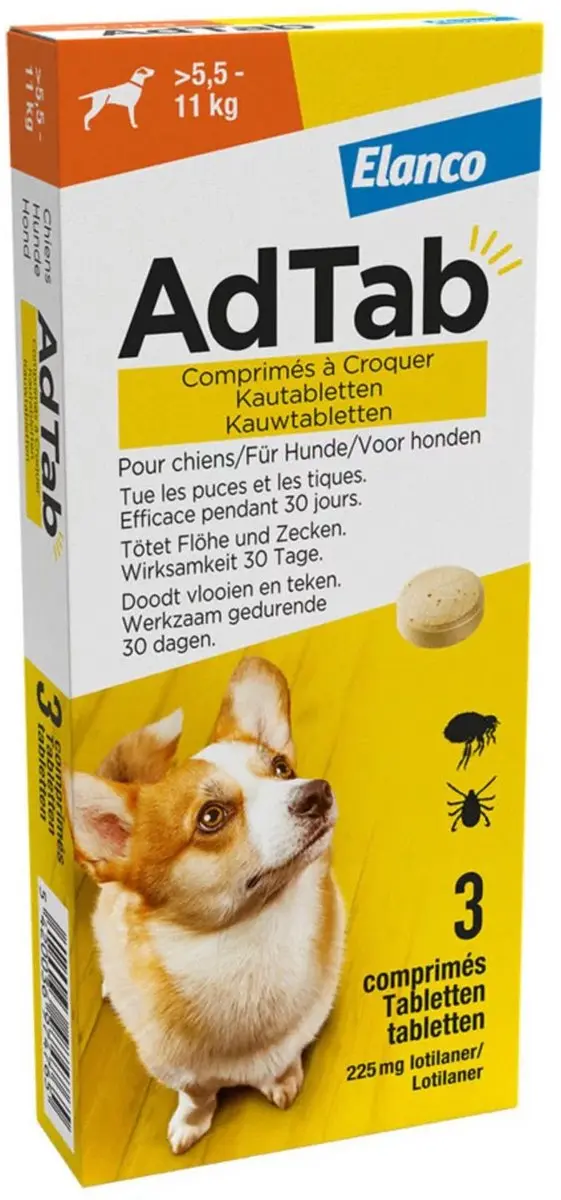 Adtab Anti Vlooien & Teek Kauwtabletten Hond 3 Stuks - afbeelding 6 van 6