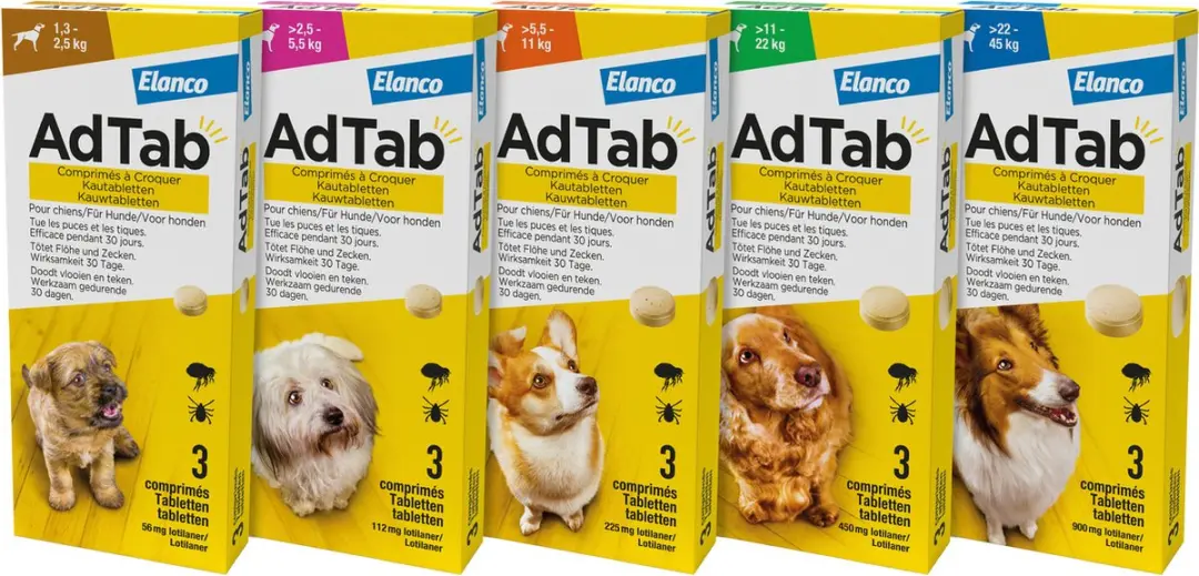 Adtab Anti Vlooien Teek Kauwtabletten Hond 3 Stuks - afbeelding 3 van 6