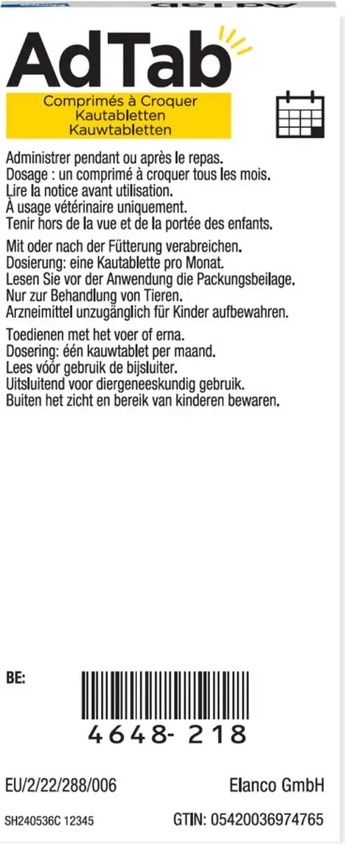 Adtab Anti Vlooien Teek Kauwtabletten Hond 3 Stuks - afbeelding 4 van 6
