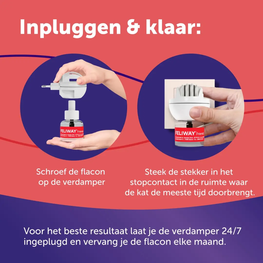 Feliway Friends Startset - Verdamper + 48ml Vulling - 30 Dagen