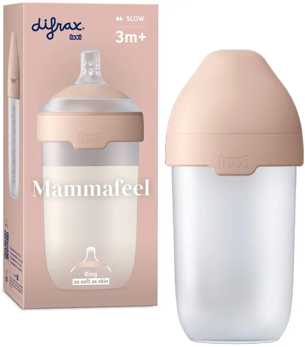 Difrax LOVI Babyfles Dynamisch Mammafeel 250ml - Roze