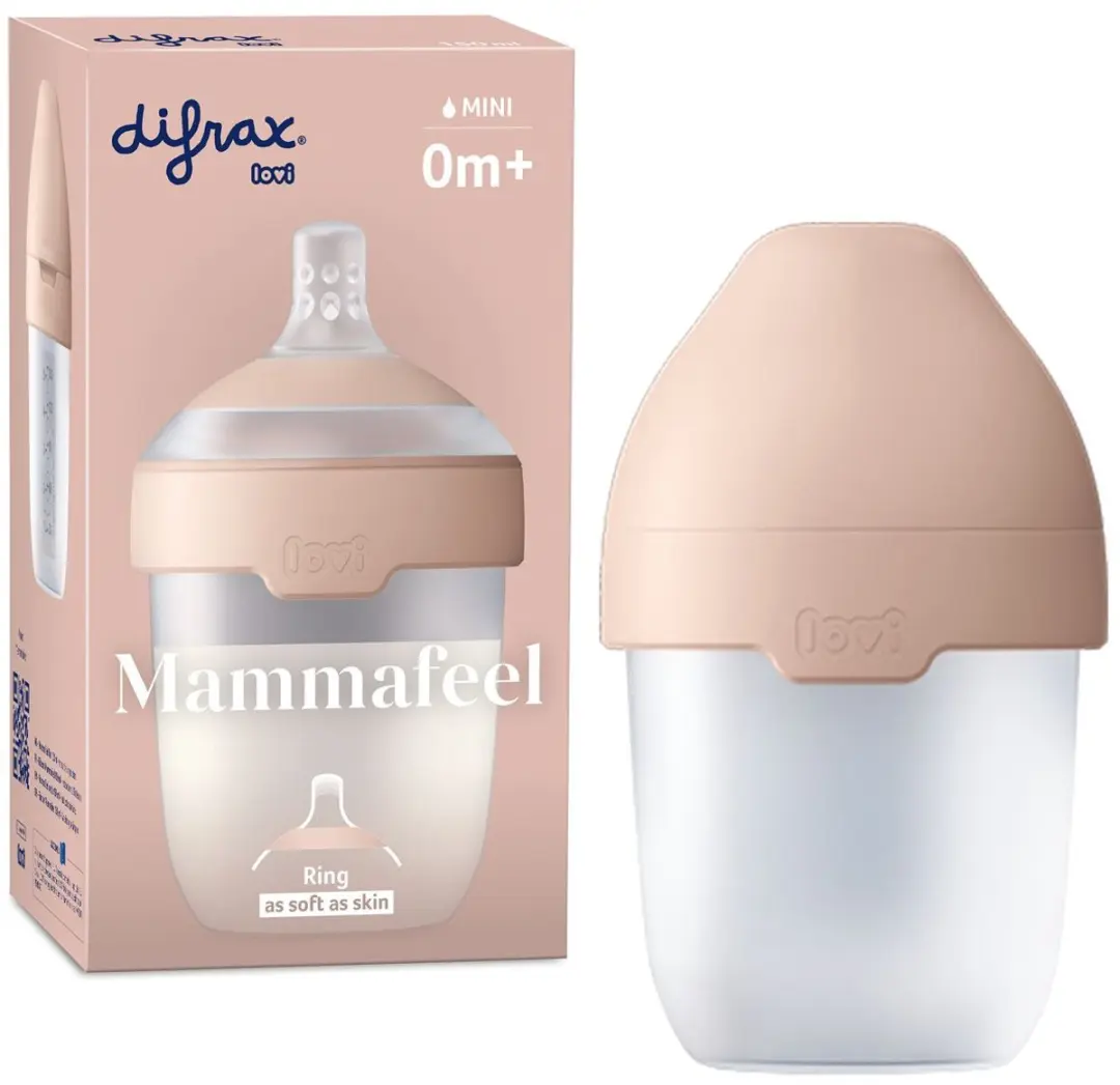 Difrax LOVI Babyfles Dynamisch Mammafeel 150ml - Nude Pink