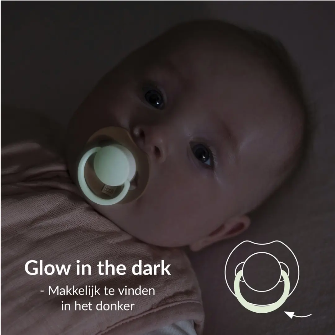 Difrax LOVI Fopspeen Dynamisch Prime Glow 18+ Maanden - 2 Stuks - afbeelding 6 van 6